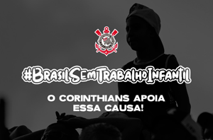 Campanha do TRT-2 contra o trabalho infantil terá apoio do Corinthians em jogo neste sábado (31)